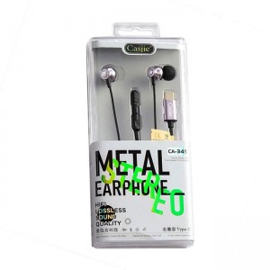 Casjie CA-345 In-ear Handsfree με Βύσμα Type C - Μωβ