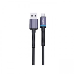 Moxom MX-CB131 HALO LED Cable Micro USB - USB-A 1m - Μαύρο 