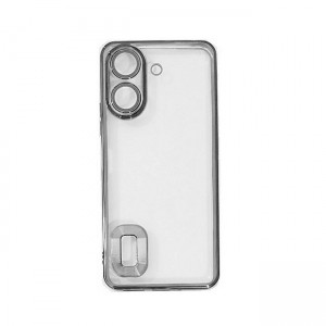 Θήκη Σιλικόνης TPU Back Cover με Πλαίσιο Για Xiaomi Redmi 13C - Ασημί