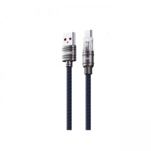 Remax RC-C128 Braided USB 2.0 Cable USB-C male - USB-A 100W 1m - Μαύρο