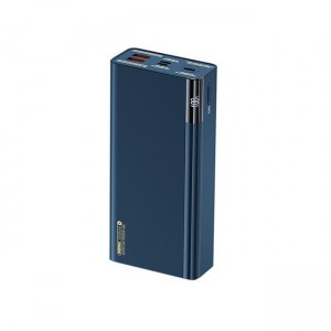 Remax RPP-257 Riji Power Bank 30000mAh 22.5W με 2 Θύρες USB-A και Θύρα USB-C - Μπλε