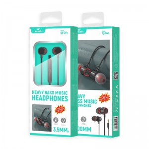 Leewello EJ-044 In-ear Handsfree με Βύσμα 3.5mm - Μαύρο