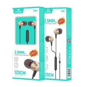 EJ-067 In-ear Handsfree με Βύσμα 3.5mm Χρυσό