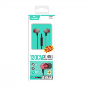 Leewello EJ-067 In-ear Handsfree με Βύσμα 3.5mm Κόκκινο