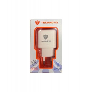 Technovo TN-C015 Φορτιστής Χωρίς Καλώδιο με 2 Θύρες USB-A - Λευκό