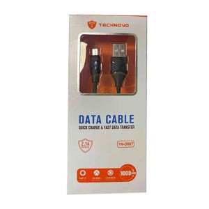 Technovo TN-D007 Καλώδιο USB 2.0 Cable USB-A σε Micro 1m - Μαύρο