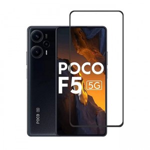 Full Cover Προστασία Οθόνης Tempered Glass 9H για Xiaomi Poco F5 5G - Μαύρο