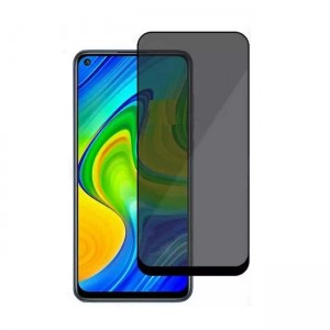 Full Cover Privacy Glass Screen Protector για Xiaomi Redmi Note 9 - Μαύρο