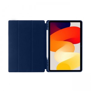 Luxury Magnetic Tri-Fold Θήκη Tablet για Samsung Galaxy Tab A9 Plus 11'' SM-X210 - Μπλε Σκούρο