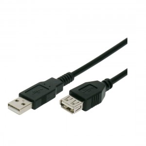 Καλώδιο USB 2.0 Male USB To Female USB 1.5m OEM - Μαύρο ( Blister )