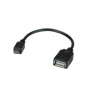 OEM Καλώδιο OTG Μετατροπέας Female USB 2.0 Σε Micro USB - Μαύρο