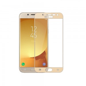 5D Full Cover Προστασία Οθόνης Tempered Glass 9H για Samsung Galaxy J3 2017 ( J330 ) - Χρυσό