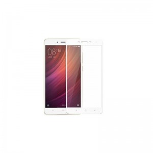 5D Full Cover Προστασία Οθόνης Tempered Glass 9H για Xiaomi REDMI NOTE 4X - Λευκό