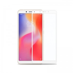 Full Glue Full Face  Προστασία Οθόνης Tempered Glass 9H για Xiaomi REDMI 6A - Λευκό