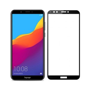 5D Full Cover Προστασία Οθόνης Tempered Glass 9H για Huawei Y7 PRIME 2018  - Μαύρο