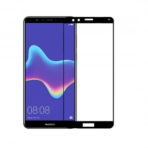 5D Full Cover Προστασία Οθόνης Tempered Glass 9H για Huawei Y9 2018 - Μαύρο