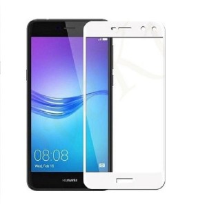 5D Full Cover Προστασία Οθόνης Tempered Glass 9H για Huawei Y5 2017 / Y6 2017 - Λευκό