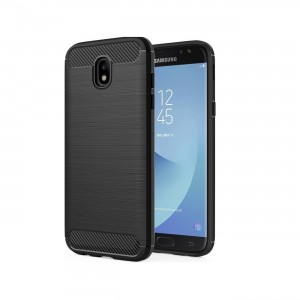 Σκληρή Θήκη Carbon Fiber TPU Armor για Samsung Galaxy J7 2017 ( J720 ) - Μαύρο