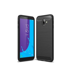 Σκληρή Θήκη Carbon Fiber TPU Armor για Samsung Galaxy J6 PLUS 2018 - Μαύρο