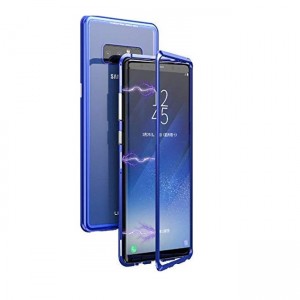 Μεταλλική Μαγνητική Θήκη Aluminium Bumper Case για Samsung Galaxy NOTE 8 ( N950 ) - Μπλέ Διάφανο