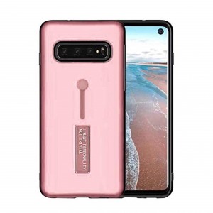 Σκληρή Θήκη Σιλικόνης με Stand Kickstand Case New Generation I Want Personality Not Trivial για Samsung Galaxy S10 - Ρόζ Χρυσό