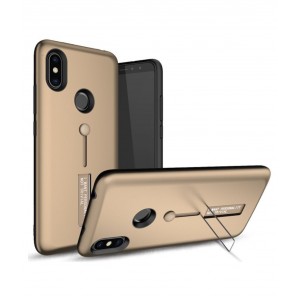 Σκληρή Θήκη Σιλικόνης με Stand Kickstand Case New Generation I Want Personality Not Trivial για Xiaomi REDMI NOTE 6 PRO - Ροζ Χρυσό