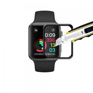 Full Cover Προστατευτικό τζαμάκι Tempered Glass Full Glue Για Applewatch (Διάμετρος: 40mm) - Μαύρο