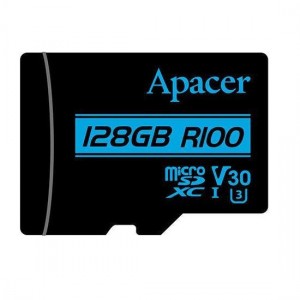 APACER Memory Card Micro SDXC UHS-I U3 Class10 128GB Apacer V30 R100